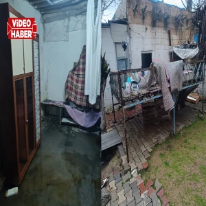 Şanlıurfa’da yağış evde çökme tehlikesi yarattı!