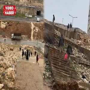 Şanlıurfa’da akıllara zarar merdiven! Çocukların okul yolu tehlike saçıyor