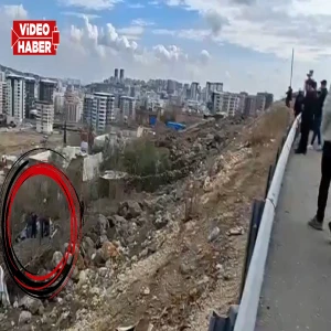 Şanlıurfa’da otomobil uçuruma sürüklendi!