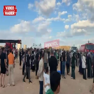 Şanlıurfa'da büyük yangının ortasında kavga!