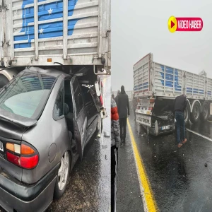 Şanlıurfa’da feci kaza! Otomobil tırın altına girdi: 2 yaralı