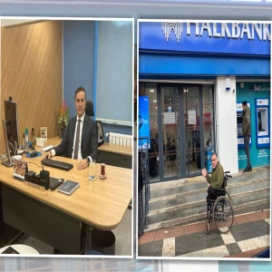 Viranşehir’de engelli rampası sorunu gündeme geldi: Banka harekete geçti