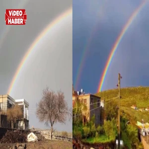 Şanlıurfa'da gökkuşağı şöleni: Yağmur sonrası kartpostallık manzara!
