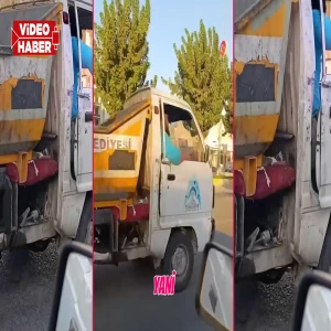 Şanlıurfa'da belediye aracında tehlikeli görüntü! "Kapı kilidini yapmak çok mu zor?"