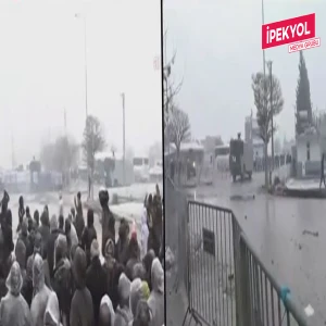 Suruç'ta Kobani sınırına yürümek isteyen vatandaşlara polis müdahalesi!