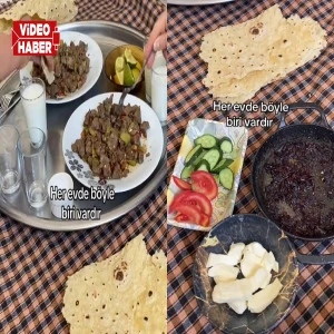 Şanlıurfa’da Kurban Bayramı sofrası gündem oldu: Bir yandan kavurma, bir yanda peynir