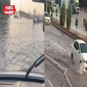Şanlıurfa'nın komşusunda sağanak yağış yolları göle çevirdi ...