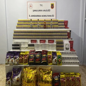 Şanlıurfa'da jandarmadan dev operasyon: Çok sayıda tütün ve alkol ele geçirildi