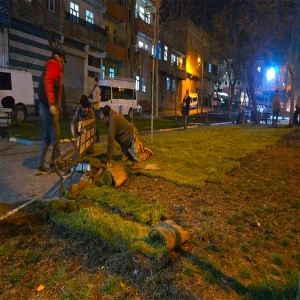 Eyyübiye Belediyesinden gece mesaisi