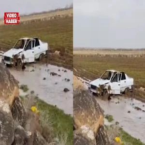 Şanlıurfa’da otomobil yol kenarına devrildi: Yaralılar var
