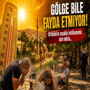Gölge bile fayda etmiyor! Urfalıların sıcakla imtihanında son nokta...