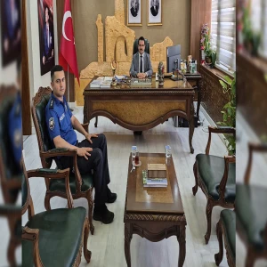 Başkomiser Gürbüzer’den Kaymakamı Han’a ziyaret