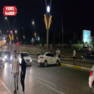 Şanlıurfa’da akşam saatlerinde korkutan kaza! Trafik aksadı