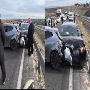 Viranşehir-Mardin yolunda zincirleme kaza! Dört araç birbirine girdi