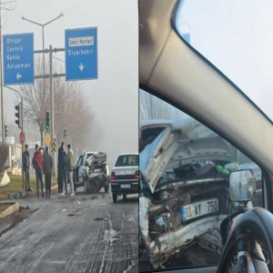 Şanlıurfa’da kontrolden çıkan araçlar birbirine girdi!