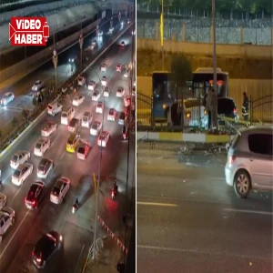 Şanlıurfa’da akşam saatlerinde korku dolu anlar! Otomobil karşı şeride geçti