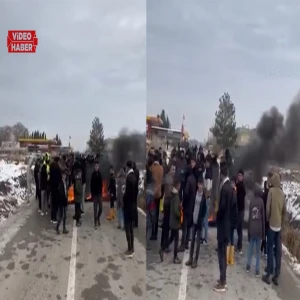 Şanlıurfa’da kesintiler sonrası vatandaşlar sokağa çıktı! Lastik yakıp yol kapattılar