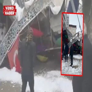 Şanlıurfa’da kar yıkımı! Sanat Sokağı çöktü