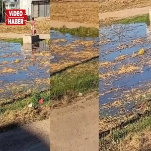 Şanlıurfa’da sokak su içinde kaldı!