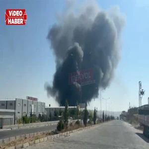 Şanlıurfa OSB’yi dumanlar kapladı! Alev alev yandı