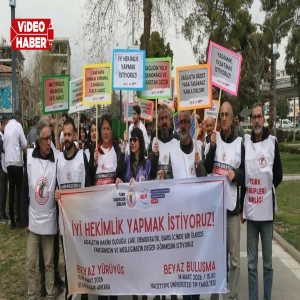 Şanlıurfa’da sağlık çalışanlarından güçlü mesaj! ‘Beyaz yürüyüş’ ile dikkat çektiler