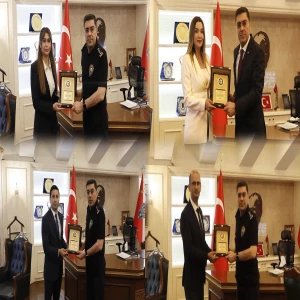 Şanlıurfa Emniyetinde veda zamanı! Dört komiser yeni görev yerlerine uğurlandı