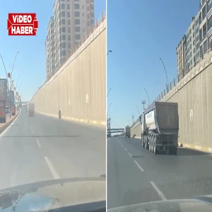 Şanlıurfa’da sürücüleri isyan ettiren görüntü! Kum ve taşlar yola saçılıyor…
