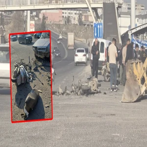 Şanlıurfa’da korkutan kaza! Sürücü yola savruldu