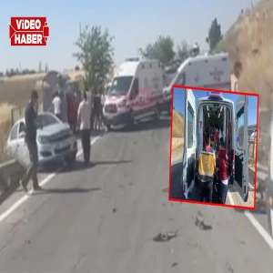 Şanlıurfa’da kontrolden çıkan 3 araç birbirine girdi! Yaralılar var