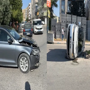 Şanlıurfa’da feci kazada araç yan yattı: Yaralılar var