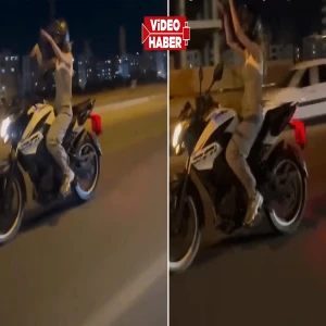 Şanlıurfa’da genç kızın tehlikeli şovu! Yürekleri ağza getirdi
