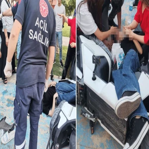 Şanlıurfa’da parkta yürüyüş yapan genç kıza motosiklet çarptı!