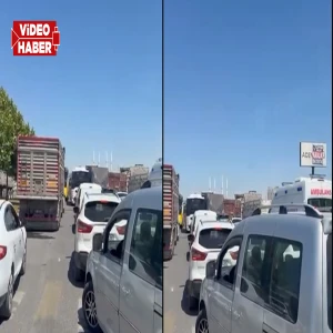 Şanlıurfa’da yolda ambulansa "tır" engeli!