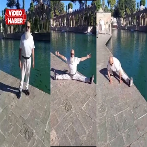 Şanlıurfa'da dikkat çeken antrenman! Balıklıgöl'de spor yaptı