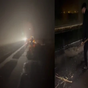 Şanlıurfa- Akçakale yolu dün nasılsa bugün de aynı! Sürücüler küreklere sarıldı...