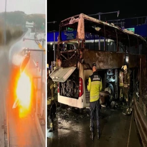 Diyarbakır yolcu otobüsü bariyerlere çarparak yandı: 2 can kaybı, yaralılar var!