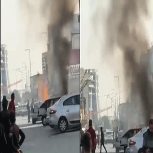 Şanlıurfa’da park halinde araç alevlere teslim oldu!