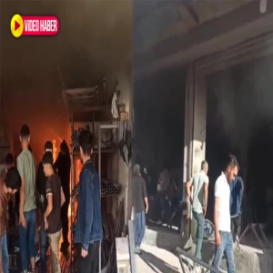 Şanlıurfa’da atölyede korkutan yangın