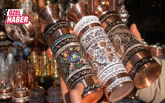 Şanlıurfa'da el yapımı bakır mataralar trend oldu!