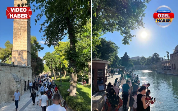Şanlıurfa'da gündüz sıcaktan bunalanlar akşam Balıklıgöl'e akın etti!
