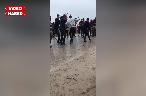 Taş ve sopalar havada uçuştu