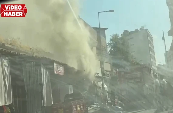 İş yeri alev alev yandı!