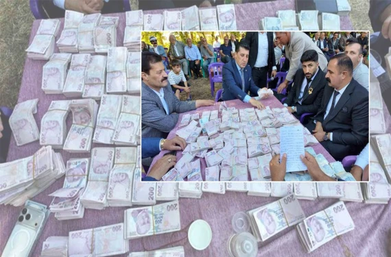 Gelin ve damada servet takıldı