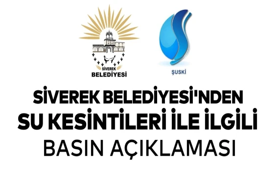 Siverek Belediyesinden su kesintileriyle flaş açıklama!