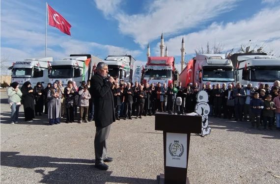 Yardım tırları yola çıktı