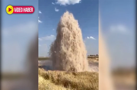 Şanlıurfa’da DSİ’ye ait sulama borusu patladı!