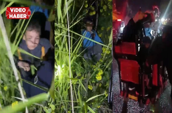 Küçük kardeşler kayalıkta mahsur kaldı