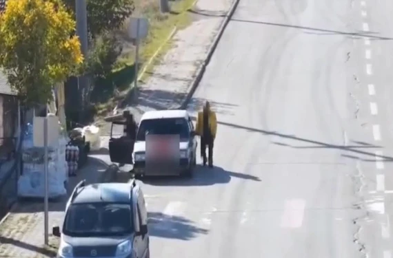 Cezadan kurtulmaya çalıştığı anlar kamerada...