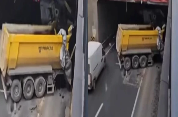 Başka bir araca çarptı