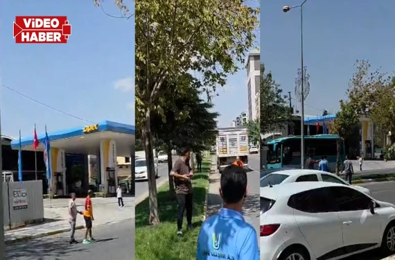Taşlar havada uçuştu